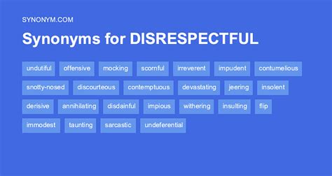 synonyms for disrespectful